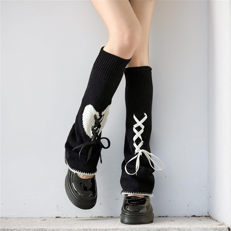 Insdark Goth Leg Warmers Women Japanese Gothic Y2k Harajuku Grunge Emo Punk 80s - Image 2